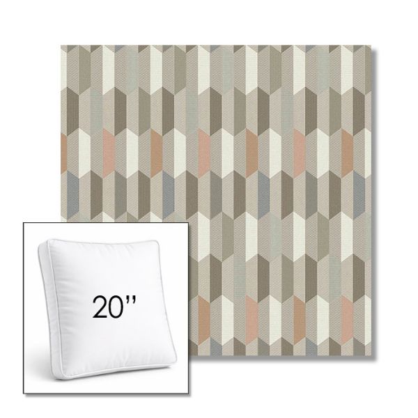 Picture of Precise Fawn | 20" Square Boxed Sunbrella® Outdoor Pillow (3" Thick)