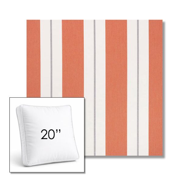 Picture of Relate Persimmon | 20" Square Boxed Sunbrella® Outdoor Pillow (3" Thick)