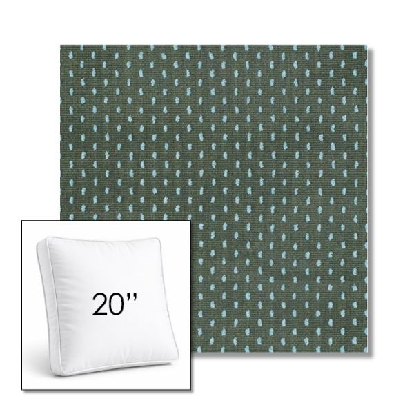 Picture of Royale Moss | 20" Square Boxed Sunbrella® Outdoor Pillow (3" Thick)