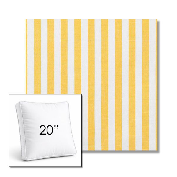 Picture of Sail Away Sunflower | 20" Square Boxed Sunbrella® Outdoor Pillow (3" Thick)