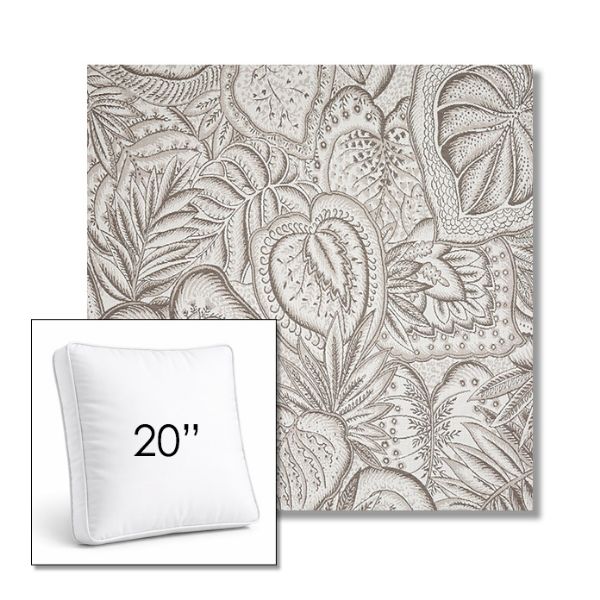 Picture of Sensibility Linen | 20" Square Boxed Sunbrella® Outdoor Pillow (3" Thick)