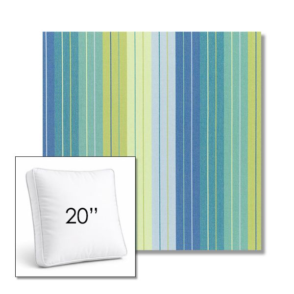 Picture of Seville Seaside | 20" Square Boxed Sunbrella® Outdoor Pillow (3" Thick)