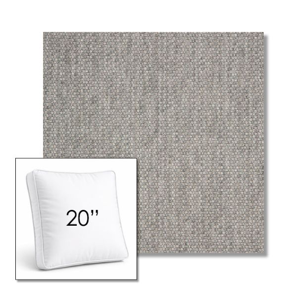 Picture of Tailored Fog | 20" Square Boxed Sunbrella® Outdoor Pillow (3" Thick)