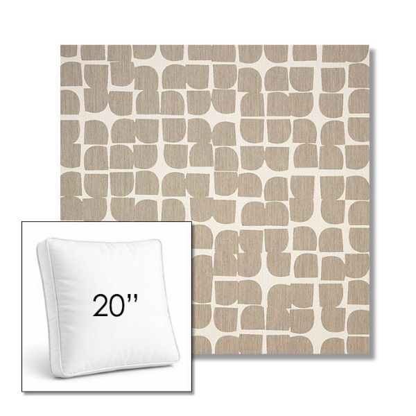 Picture of Toggle Driftwood | 20" Square Boxed Sunbrella® Outdoor Pillow (3" Thick)