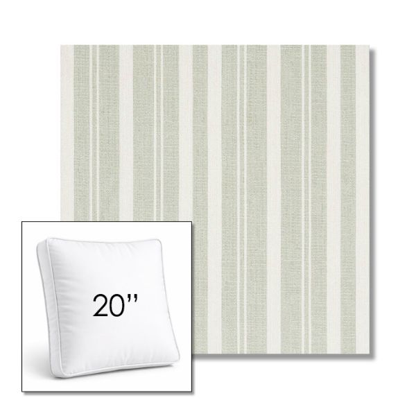 Picture of Tranquil Sage | 20" Square Boxed Sunbrella® Outdoor Pillow (3" Thick)