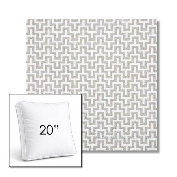 Picture of Underline Dove | 20" Square Boxed Sunbrella® Outdoor Pillow (3" Thick)