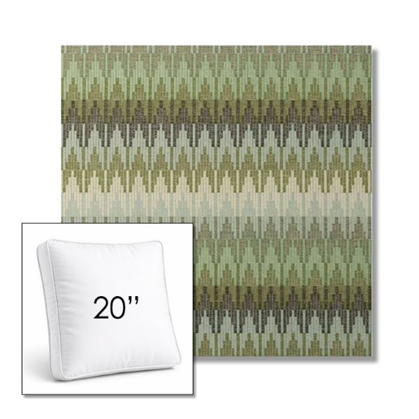 Picture of Valley Herbal | 20" Square Boxed Sunbrella® Outdoor Pillow (3" Thick)