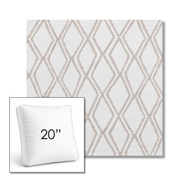 Picture of Voyage Dune | 20" Square Boxed Sunbrella® Outdoor Pillow (3" Thick)