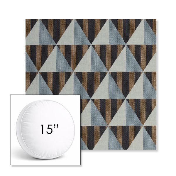 Picture of Buoy Cape Cod | 15" Round Boxed Sunbrella® Outdoor Pillow (3" Thick)