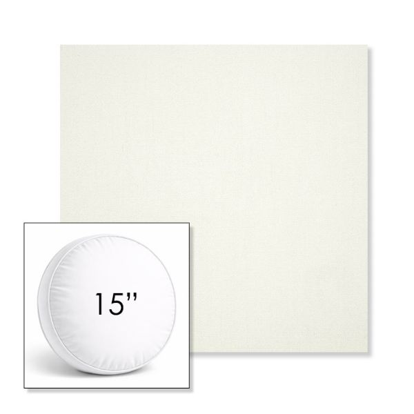 Picture of Canvas White | 15" Round Boxed Sunbrella® Outdoor Pillow (3" Thick)