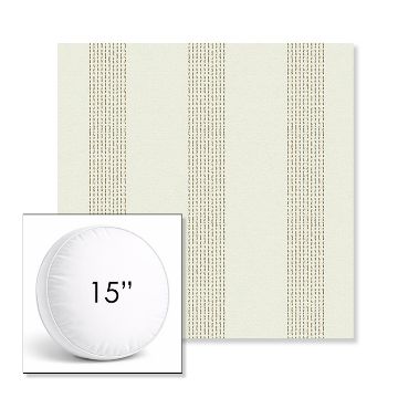Picture of Caper Linen | 15" Round Boxed Sunbrella® Outdoor Pillow (3" Thick)