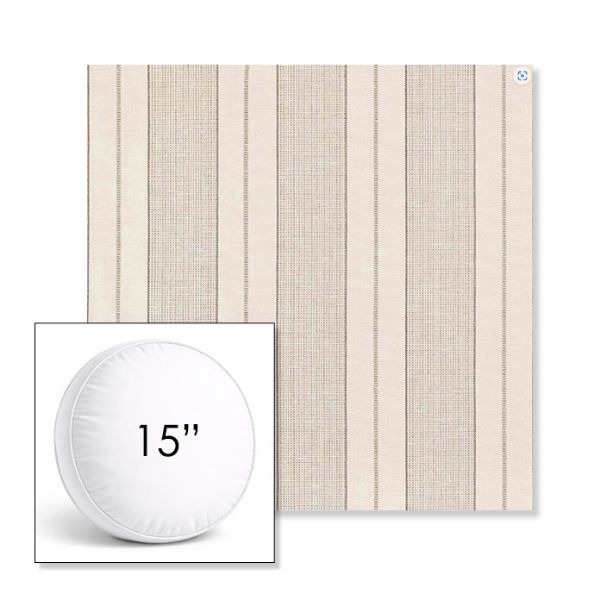 Picture of Carlo Graphite | 15" Round Boxed Sunbrella® Outdoor Pillow (3" Thick)