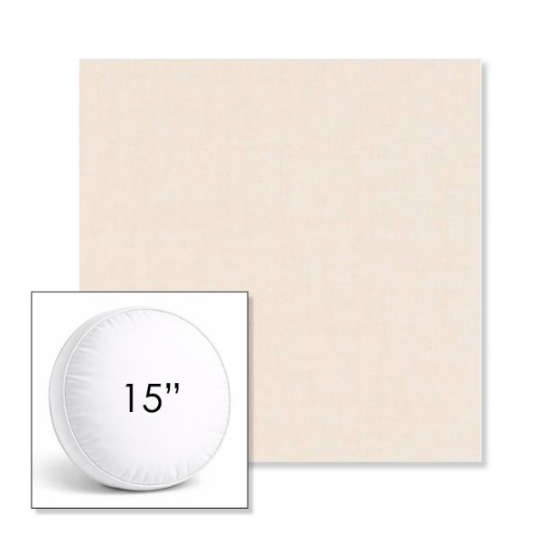 Picture of Cast Bisque | 15" Round Boxed Sunbrella® Outdoor Pillow (3" Thick)