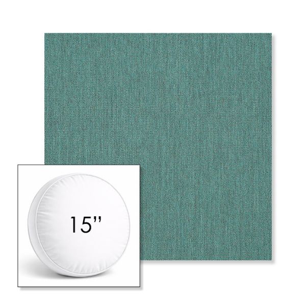 Picture of Cast Breeze | 15" Round Boxed Sunbrella® Outdoor Pillow (3" Thick)