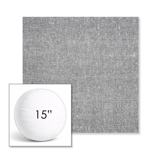 Picture of Chartres Gull | 15" Round Boxed Sunbrella® Outdoor Pillow (3" Thick)