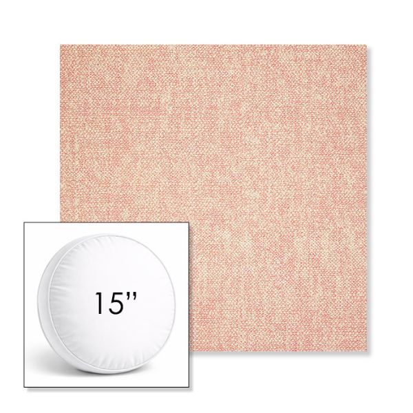 Picture of Chartres Rose | 15" Round Boxed Sunbrella® Outdoor Pillow (3" Thick)