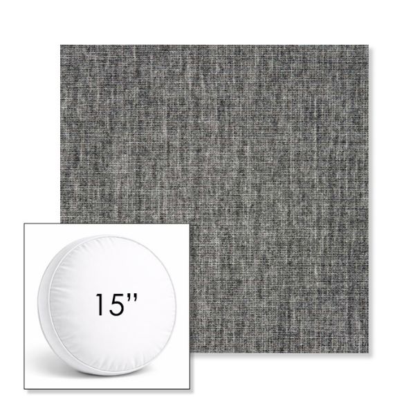 Picture of Crush Pewter | 15" Round Boxed Sunbrella® Outdoor Pillow (3" Thick)