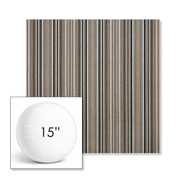 Picture of Cultivate Stone | 15" Round Boxed Sunbrella® Outdoor Pillow (3" Thick)