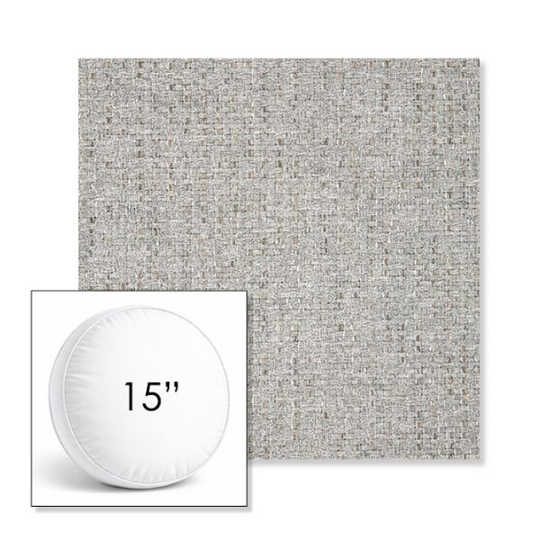 Picture of Dumont Dove | 15" Round Boxed Sunbrella® Outdoor Pillow (3" Thick)