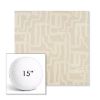 Picture of Escher Alabaster | 15" Round Boxed Sunbrella® Outdoor Pillow (3" Thick)