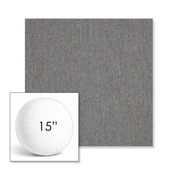 Picture of Heritage Slate | 15" Round Boxed Sunbrella® Outdoor Pillow (3" Thick)