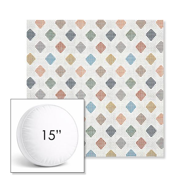 Picture of Infused Gem | 15" Round Boxed Sunbrella® Outdoor Pillow (3" Thick)