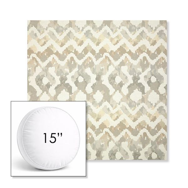 Picture of Inga Marble | 15" Round Boxed Sunbrella® Outdoor Pillow (3" Thick)