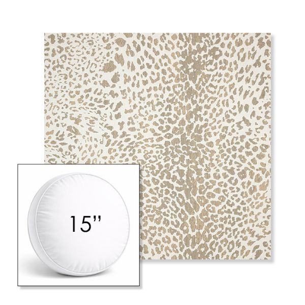 Picture of Instinct Dune | 15" Round Boxed Sunbrella® Outdoor Pillow (3" Thick)