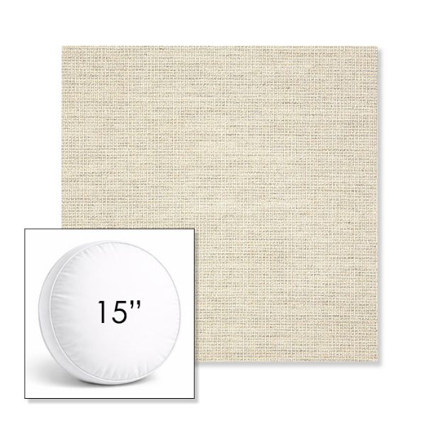 Picture of Kudos Mortar | 15" Round Boxed Sunbrella® Outdoor Pillow (3" Thick)