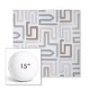 Picture of Labyrinth Cloud | 15" Round Boxed Sunbrella® Outdoor Pillow (3" Thick)