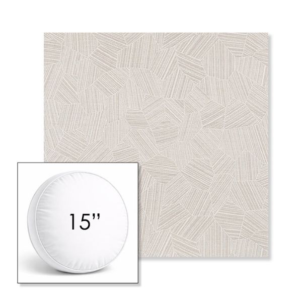 Picture of Leaf Structure Cloud | 15" Round Boxed Sunbrella® Outdoor Pillow (3" Thick)