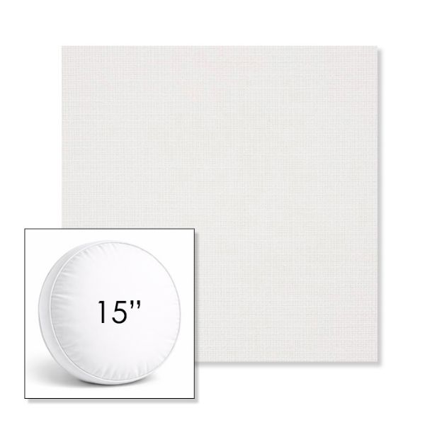 Picture of Linville Snow | 15" Round Boxed Sunbrella® Outdoor Pillow (3" Thick)