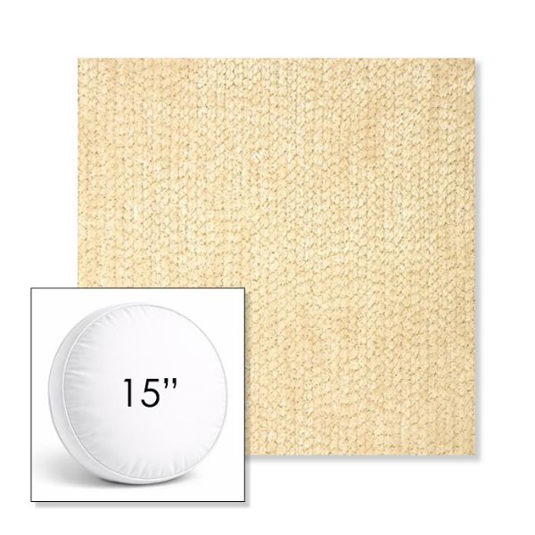 Picture of Margo Parchment | 15" Round Boxed Sunbrella® Outdoor Pillow (3" Thick)
