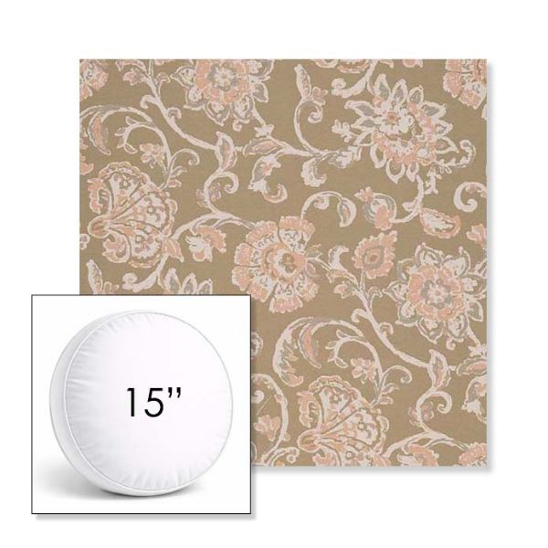 Picture of Martha Floral Spring | 15" Round Boxed Sunbrella® Outdoor Pillow (3" Thick)