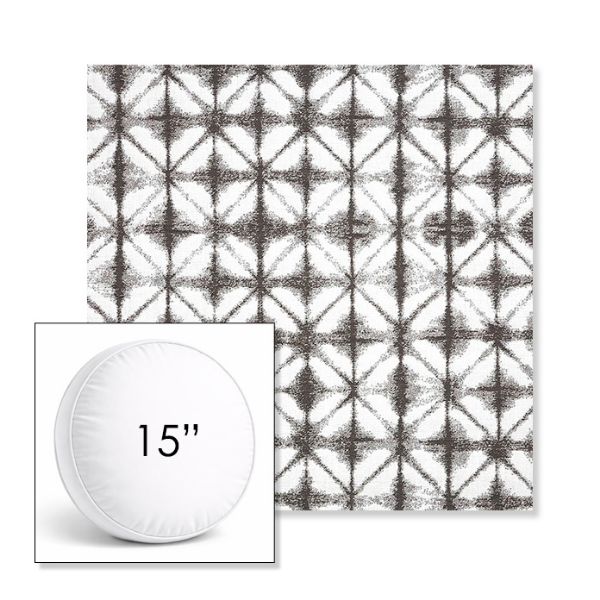 Picture of Midori Stone | 15" Round Boxed Sunbrella® Outdoor Pillow (3" Thick)