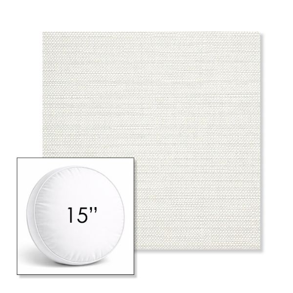 Picture of Piazza Cloud | 15" Round Boxed Sunbrella® Outdoor Pillow (3" Thick)