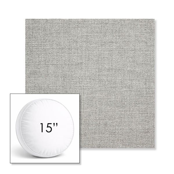 Picture of Piazza Pebble | 15" Round Boxed Sunbrella® Outdoor Pillow (3" Thick)