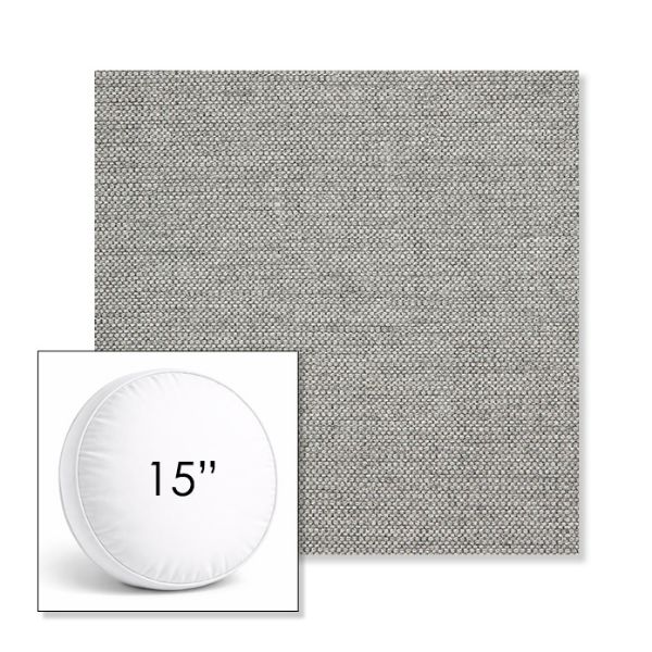 Picture of Piazza Stone | 15" Round Boxed Sunbrella® Outdoor Pillow (3" Thick)