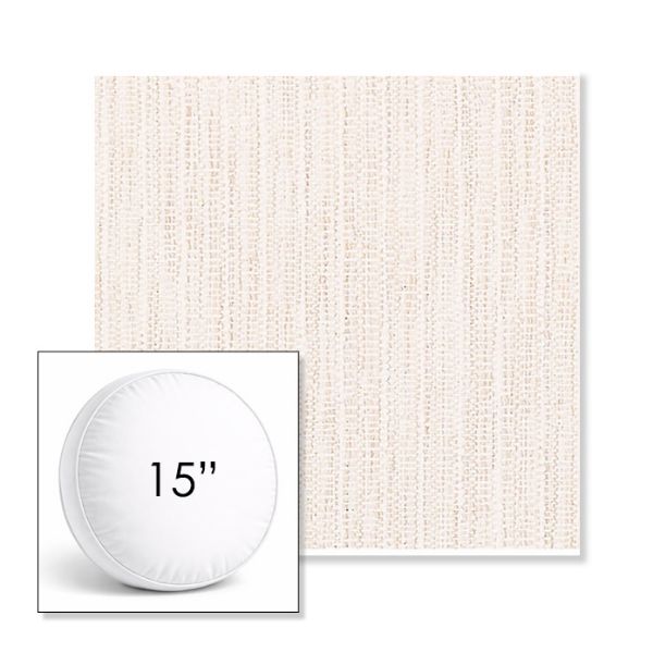 Picture of Poros Eggshell | 15" Round Boxed Sunbrella® Outdoor Pillow (3" Thick)