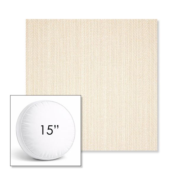 Picture of Posh Linen | 15" Round Boxed Sunbrella® Outdoor Pillow (3" Thick)