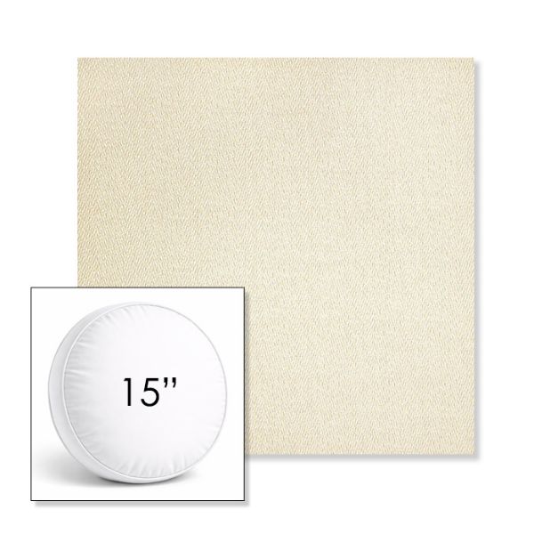 Picture of Posh Salt | 15" Round Boxed Sunbrella® Outdoor Pillow (3" Thick)