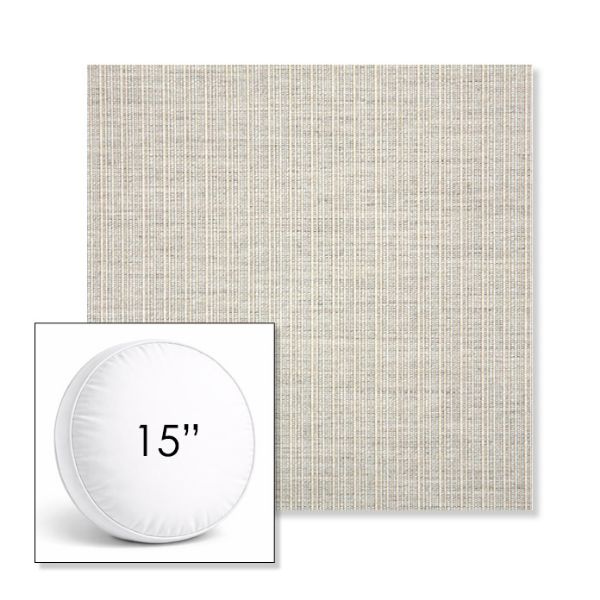 Picture of Proven Dove | 15" Round Boxed Sunbrella® Outdoor Pillow (3" Thick)