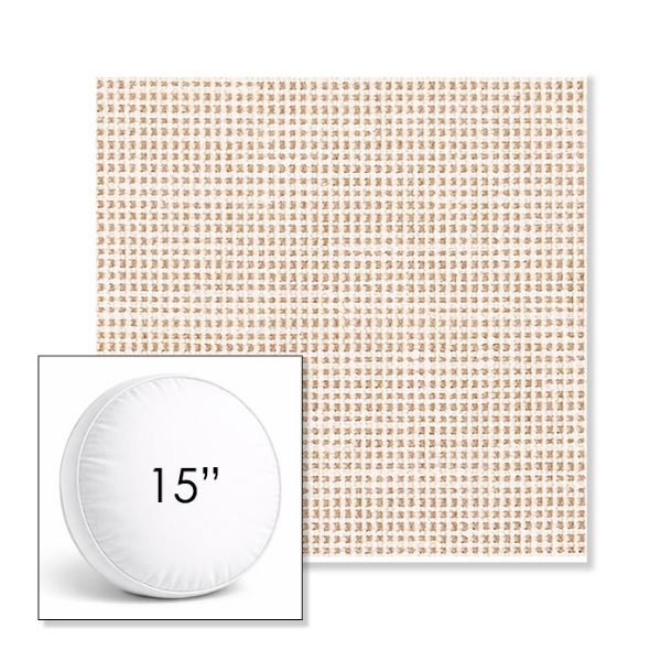 Picture of Rest Bisque | 15" Round Boxed Sunbrella® Outdoor Pillow (3" Thick)