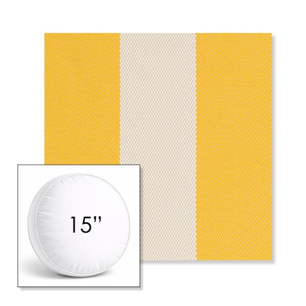 Picture of Rothko Lemonade | 15" Round Boxed Sunbrella® Outdoor Pillow (3" Thick)