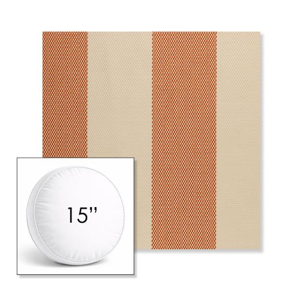 Picture of Rothko Lobster Roll | 15" Round Boxed Sunbrella® Outdoor Pillow (3" Thick)