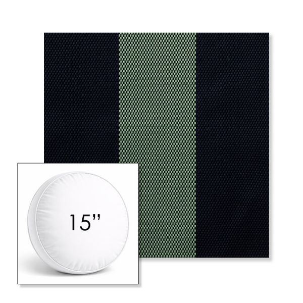 Picture of Rothko Mint Julep | 15" Round Boxed Sunbrella® Outdoor Pillow (3" Thick)