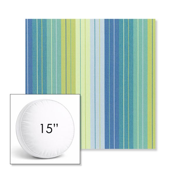 Picture of Seville Seaside | 15" Round Boxed Sunbrella® Outdoor Pillow (3" Thick)