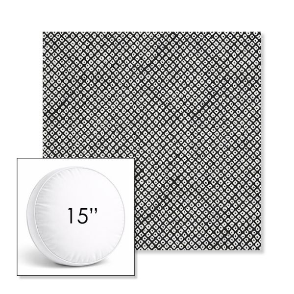 Picture of Shibori Classic | 15" Round Boxed Sunbrella® Outdoor Pillow (3" Thick)