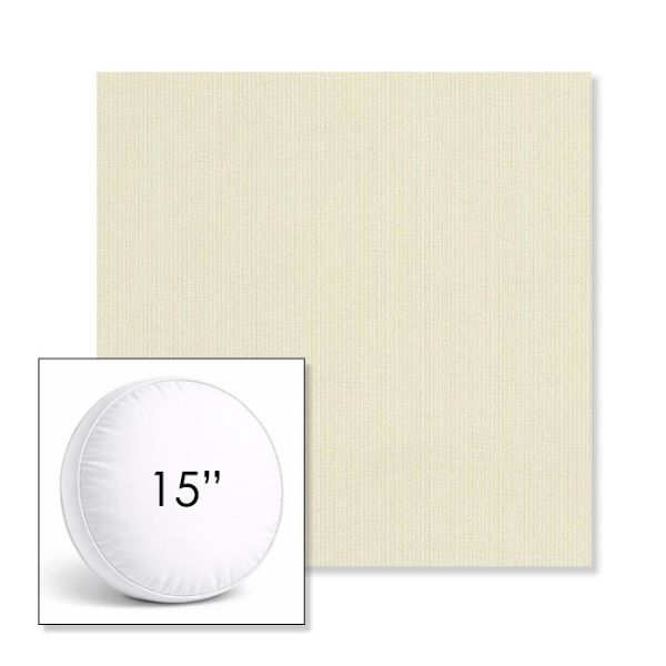 Picture of Spectrum Eggshell | 15" Round Boxed Sunbrella® Outdoor Pillow (3" Thick)