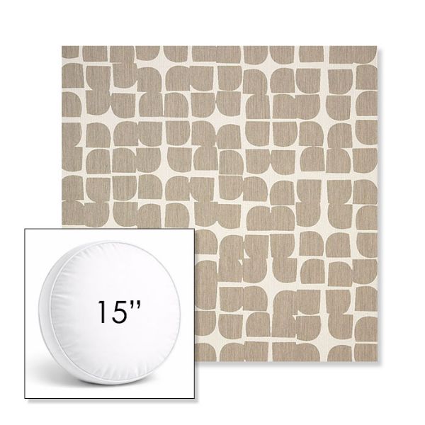 Picture of Toggle Driftwood | 15" Round Boxed Sunbrella® Outdoor Pillow (3" Thick)